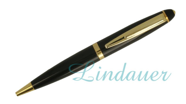 Mini-Kugelschreiber, schwarz.